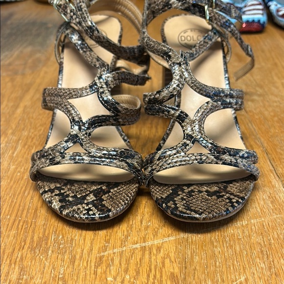 Dolce Vita Shoes - Dolce Vita Brown Heeled Sandals Elegant Strappy Design